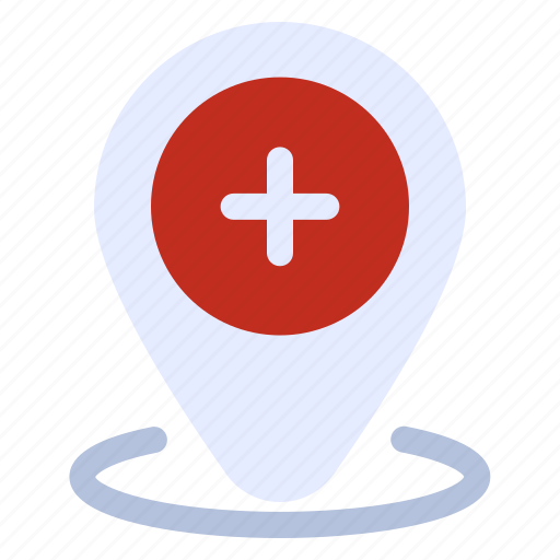 1, hospital, location, humanitarian, medical, pin icon - Download on Iconfinder