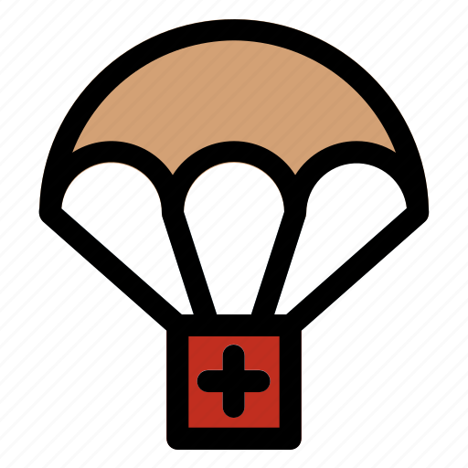 1, parachute, medical, support, humanitarian, volunteer, emergency icon - Download on Iconfinder