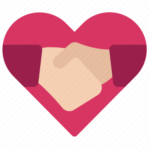 Hand, shake, heart, charity, philanthropy, hands icon - Download on Iconfinder
