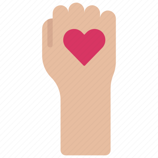 Love, power, hand, charity, philanthropy, heart icon - Download on Iconfinder