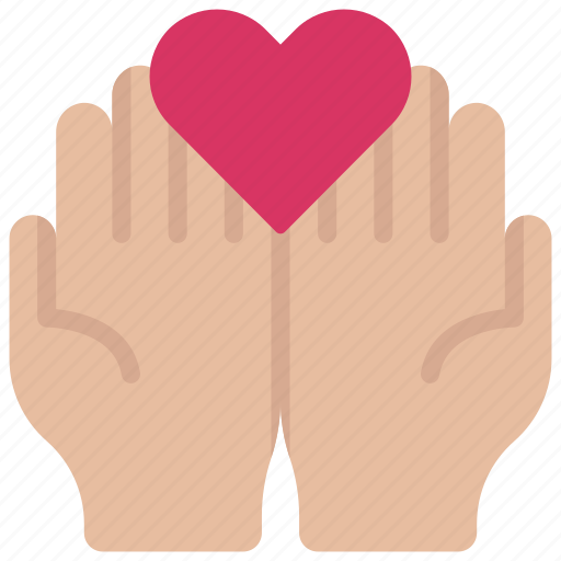 Open, hands, love, charity, philanthropy, heart icon - Download on Iconfinder