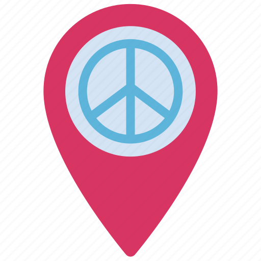 Peace, location, charity, philanthropy, pin, peaceful icon - Download on Iconfinder