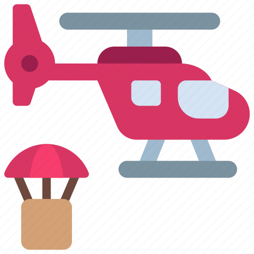 Supply, drop, helicopter, charity, philanthropy, chopper icon - Download on Iconfinder