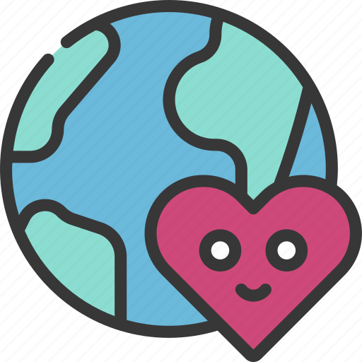 Earth, love, charity, philanthropy, world, heart icon - Download on Iconfinder