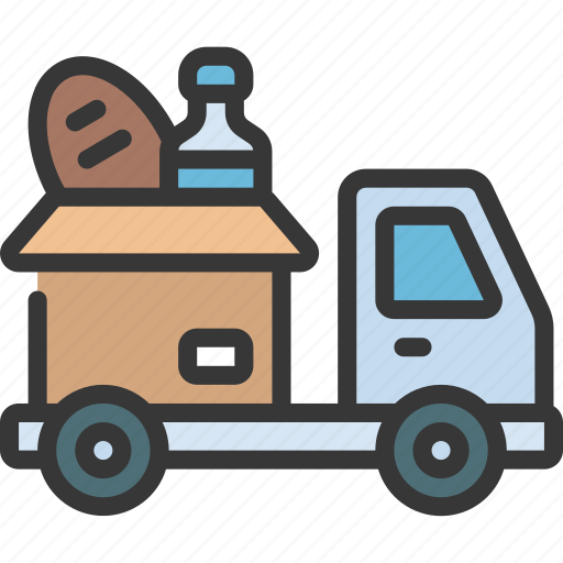 Food, donation, truck, charity, philanthropy, feed icon - Download on Iconfinder