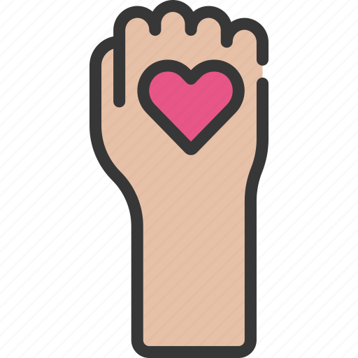 Love, power, hand, charity, philanthropy, heart icon - Download on Iconfinder