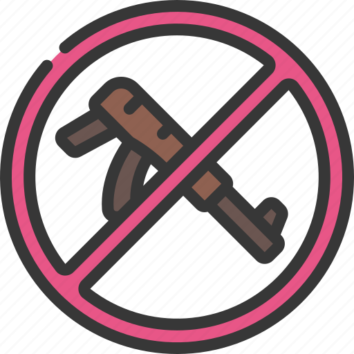 No, guns, prohibited, philanthropy, weapons, war icon - Download on Iconfinder