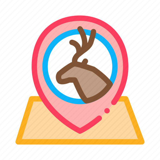Deer, equipment, gun, hunting, knife, location, trap icon - Download on Iconfinder