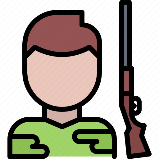 Man, rifle, gun, weapon, hunter, hunting icon - Download on Iconfinder