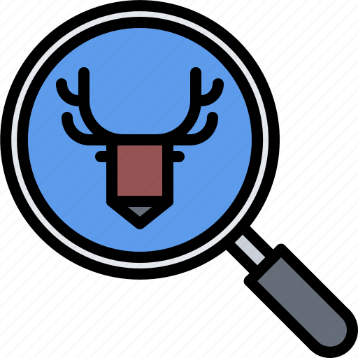 Deer, search, magnifier, hunter, hunting icon - Download on Iconfinder
