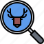deer, search, magnifier, hunter, hunting 