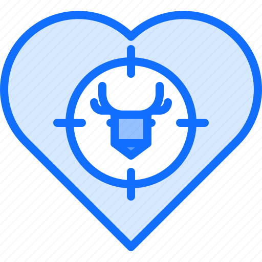 Target, deer, heart, love, hunter, hunting icon - Download on Iconfinder