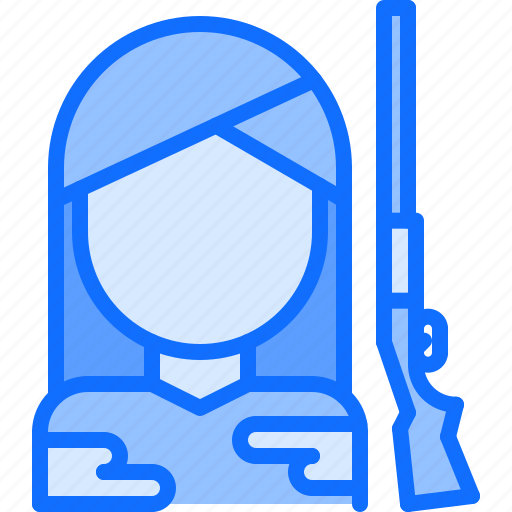 Woman, rifle, gun, weapon, hunter, hunting icon - Download on Iconfinder