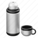 thermos, drink, coffee, tea, bottle, hot, cup, camping, beverage 