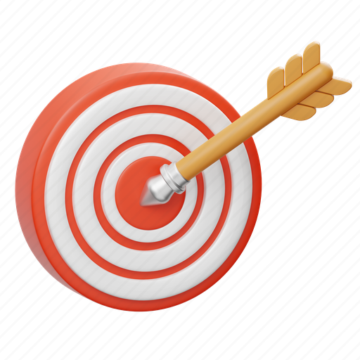 Target, goal, aim, focus, business, marketing, success 3D illustration - Download on Iconfinder