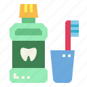 cleaning, hygiene, mouthwash, toothbrush 