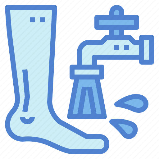 Feet, hygiene, wash, washing, water icon - Download on Iconfinder