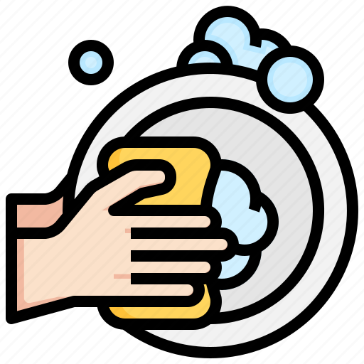 Dish, washing, routine, hygiene, cleaning, shower icon - Download on Iconfinder