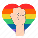 heart, love, gay, pride, lgbt, fist 