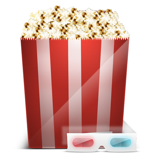 3d glasses, cinema, popcorn icon - Free download