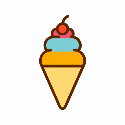 Cone, cream, food, ice, ice cream, sweet icon - Download on Iconfinder