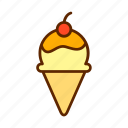 cone, cream, food, ice, ice cream, sweet