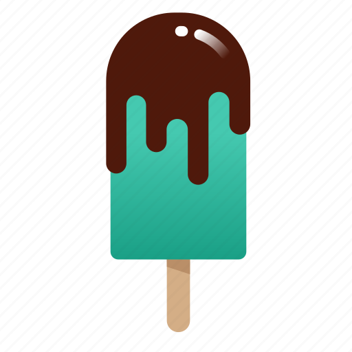 Chocolate, dessert, food, frozen, ice cream, mint, popsicle icon - Download on Iconfinder