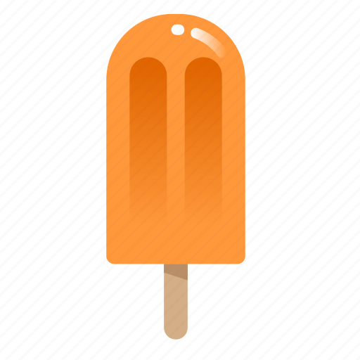Dessert, food, frozen, ice cream, orange, stick, popsicle icon - Download on Iconfinder