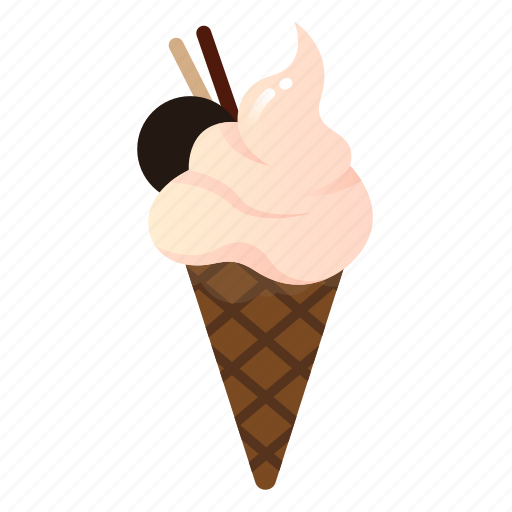 Cone, dessert, food, frozen, ice cream, soft cream icon - Download on Iconfinder