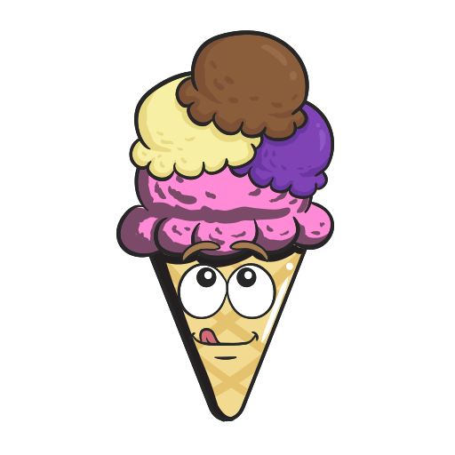 Cartoon, cone, cream, emoji, ice icon - Free download