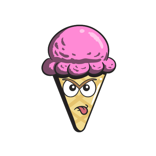 Cartoon, cone, cream, emoji, ice icon - Free download
