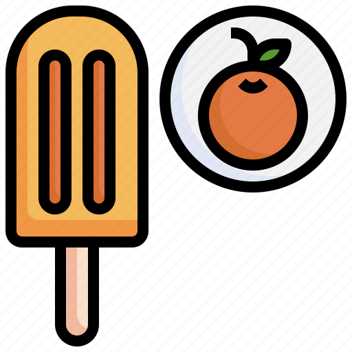 Orange, ice, cream, taste, fruit, cup, stick icon - Download on Iconfinder
