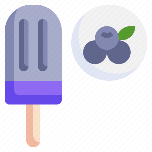 Blueberry, ice, cream, taste, fruit, cup, stick icon - Download on Iconfinder