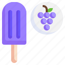 grape, ice, cream, taste, fruit, cup, stick, sweets
