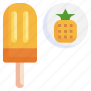 pineapple, ice, cream, taste, fruit, cup, stick, sweets