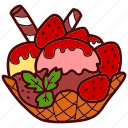icecream, summer, dessert, gastronomy, ice cream, ice, sweet, cone