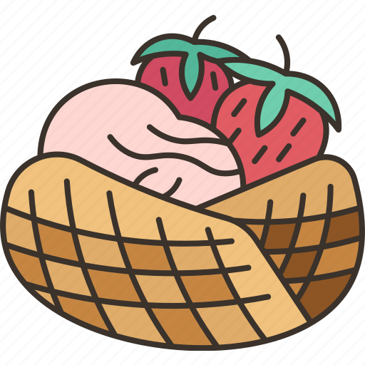 Ice, cream, sundae, basket, dessert icon - Download on Iconfinder