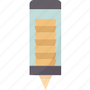 cone, dispenser, waffle, serving, pastry
