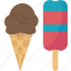 popsicles, ice, cream, cone, dessert 