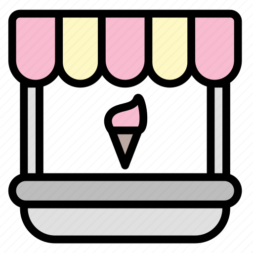Food stand, ice cream shop, ice cream, food and restaurant, desert, sweet icon - Download on Iconfinder