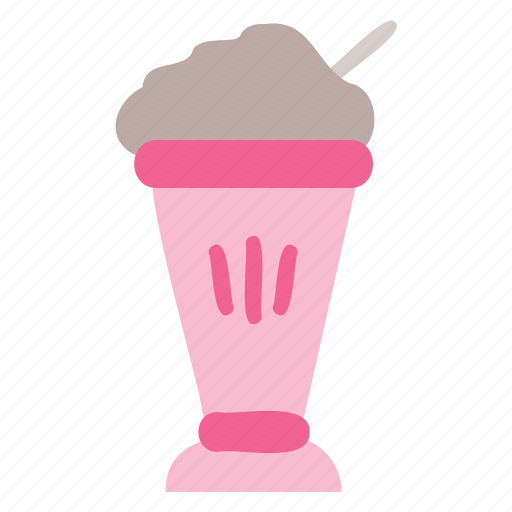 Milkshake, ice cream shop, ice cream, food and restaurant, desert, sweet icon - Download on Iconfinder