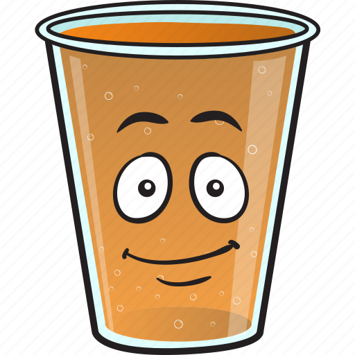 Download Cartoon, coffee, cup, emoji, iced, plastic icon