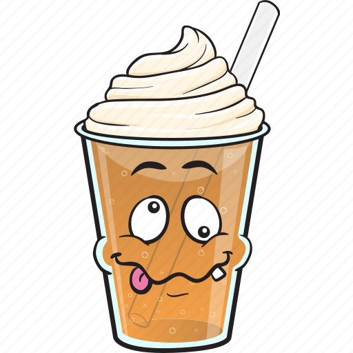 Cartoon, coffee, cup, emoji, iced, plastic icon - Download on Iconfinder