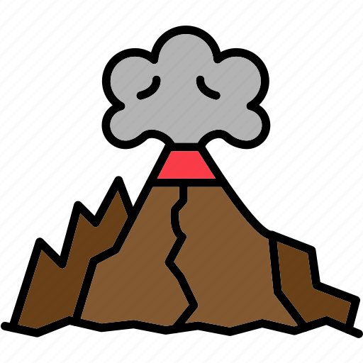 Volcano, disaster, eruption, explosion, pollution, volcanic icon - Download on Iconfinder