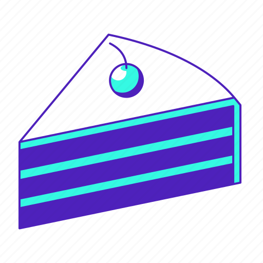 Cake, slice, cherry, birthday, dessert, sweet icon - Download on Iconfinder