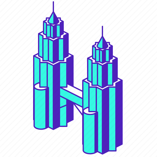 Petronas, twin, towers, malaysia, kuala lumpur icon - Download on Iconfinder