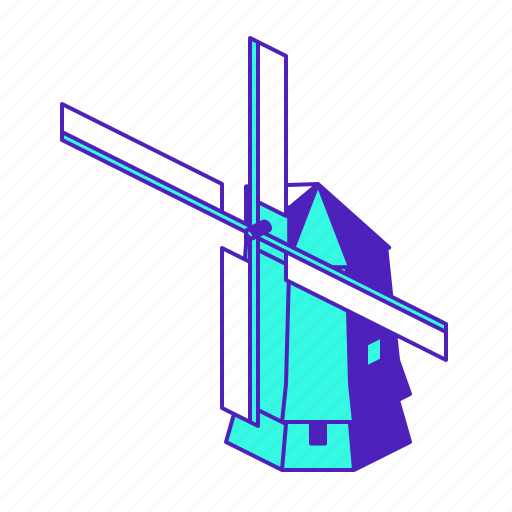 Windmill, netherland, farm, holland, mill icon - Download on Iconfinder