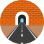 asphalt, brick, highway, road, tunnel, wall, way 