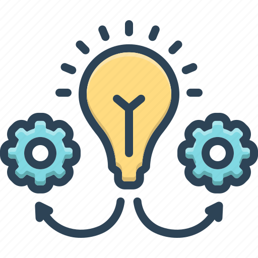 Idea execution, idea, execution, solution, programmer, conceptualize, cogwheel icon - Download on Iconfinder