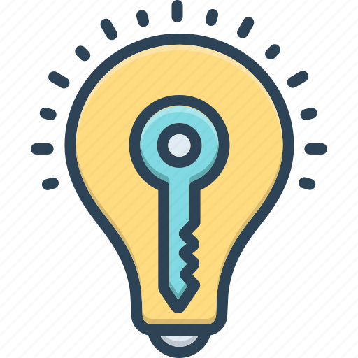Key idea, innovation, creativity, lightbulb, protection, encryption, security icon - Download on Iconfinder